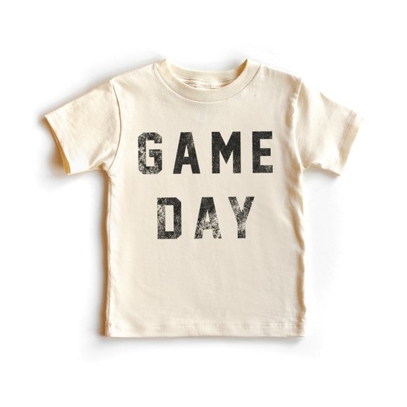 Aurlex Tees Other - Game Day Football Toddler Shirt - Soccer, Baseball, Sports Natural Graphic Tee